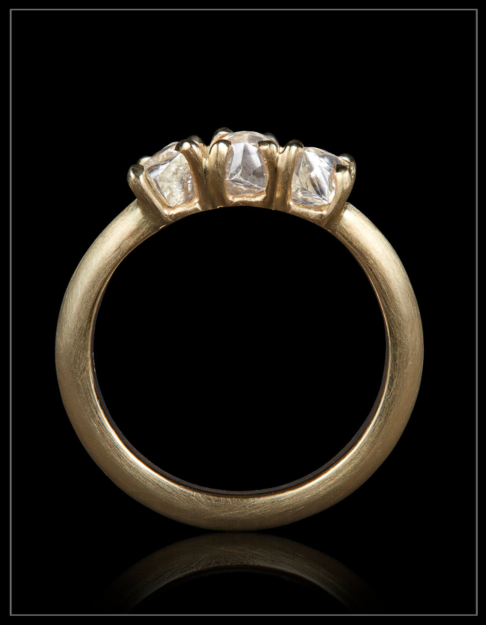 Raw Diamonds in a Row Gold Ring – 2.00 ct.