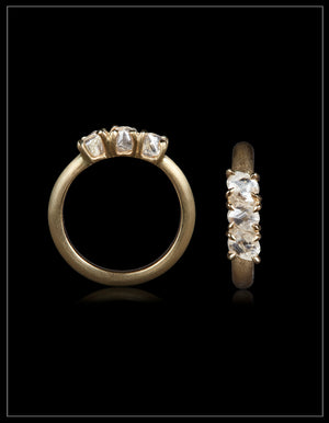 Raw Diamonds in a Row Gold Ring – 2.00 ct.