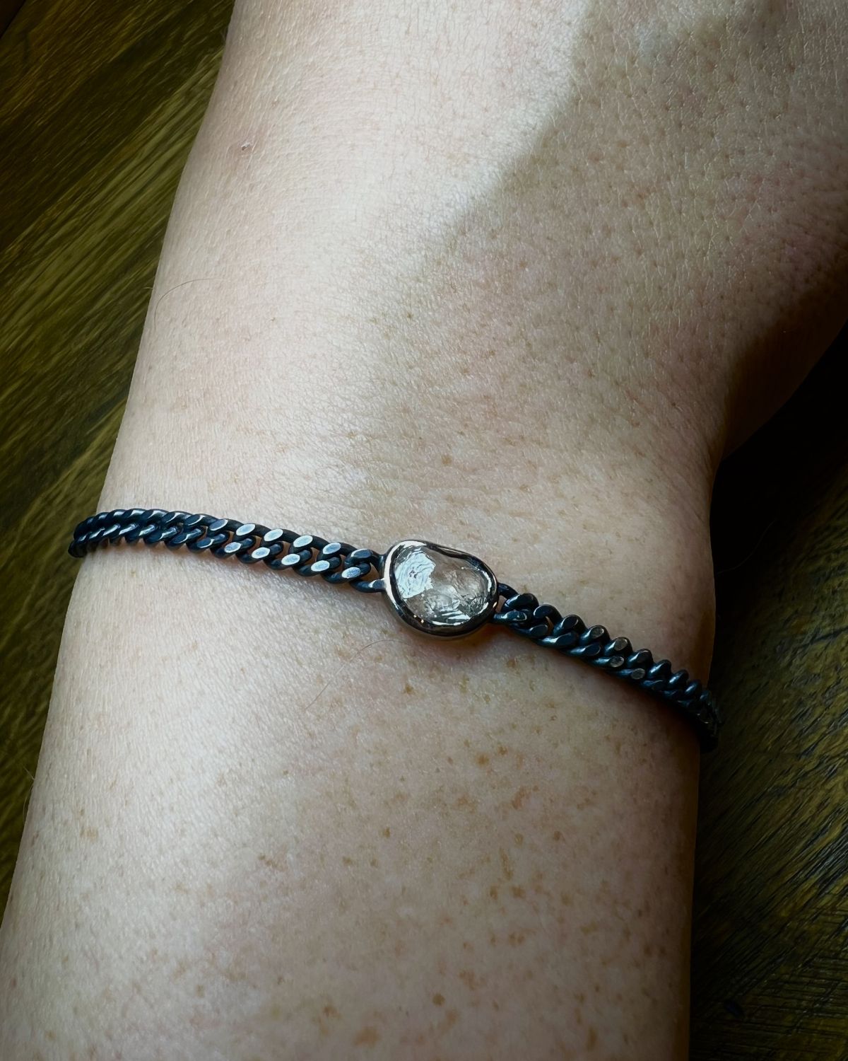 2.01 ct. - Powerful Natural White Rough Diamond Bracelet