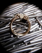 2.02 ct. - Raw Diamonds in a Row Gold Ring