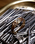 2.02 ct. - Raw Diamonds in a Row Gold Ring