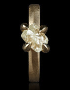 Raw Octahedron Diamond Gold Ring – 2.17 ct.