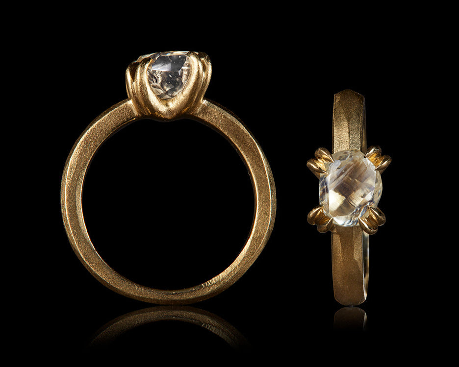 2.25 ct. - Klar Solskin Rå Diamant Ring