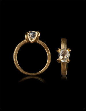 Clear Sunshine Raw Diamond Ring – 2.25 ct.