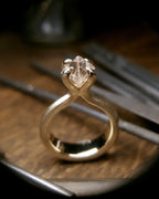 2.41 ct. - Raw Diamond Princess Gold Ring