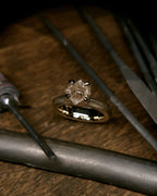 2.41 ct. - Raw Diamond Princess Gold Ring