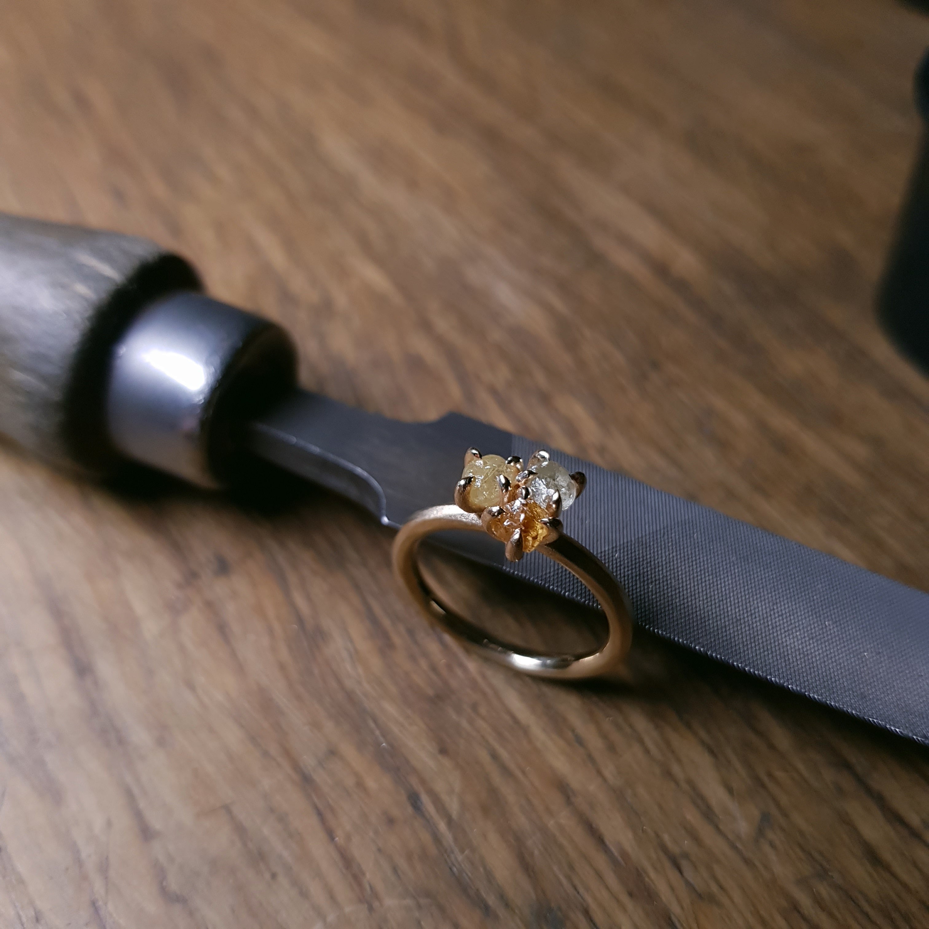 Faith, Hope and Love Raw Diamond Ring – 1.14 ct.