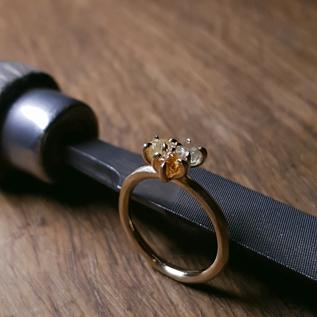 Faith, Hope and Love Raw Diamond Ring – 1.14 ct.