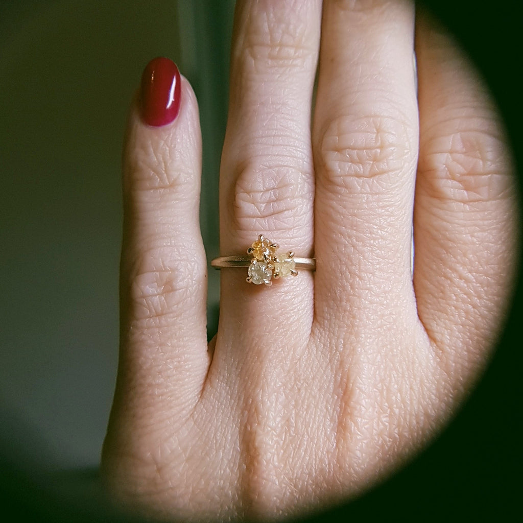 Faith, Hope and Love Raw Diamond Ring – 1.14 ct.
