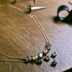 10th Anniversary Rough Diamond Gold Necklace Showpiece – 7.38 ct.