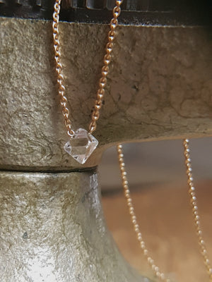 Floating Octahedron Diamond Necklace – 0.68 ct.