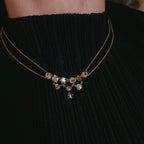10th Anniversary Rough Diamond Gold Necklace Showpiece – 7.38 ct.