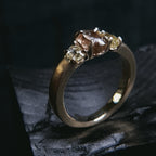 Raw Diamonds in a Row Gold Ring – 1.71 ct.