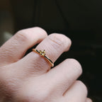 Glossy Gold Raw Diamond Ring - 0.31 ct.
