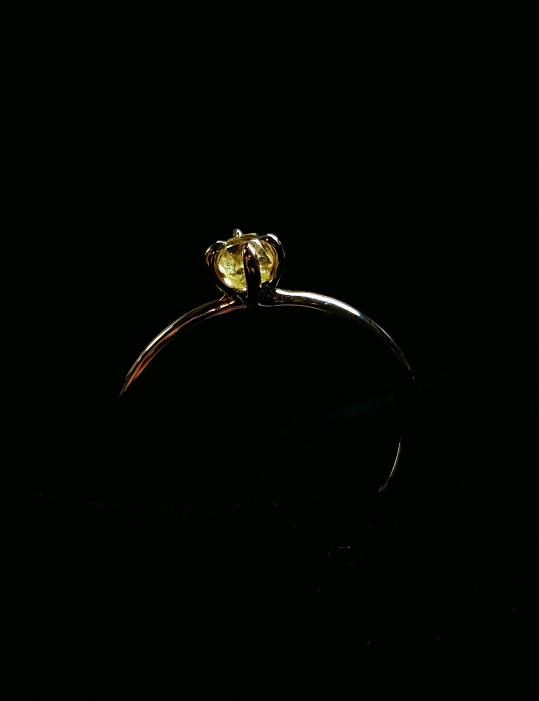 Glossy Gold Raw Diamond Ring - 0.31 ct.