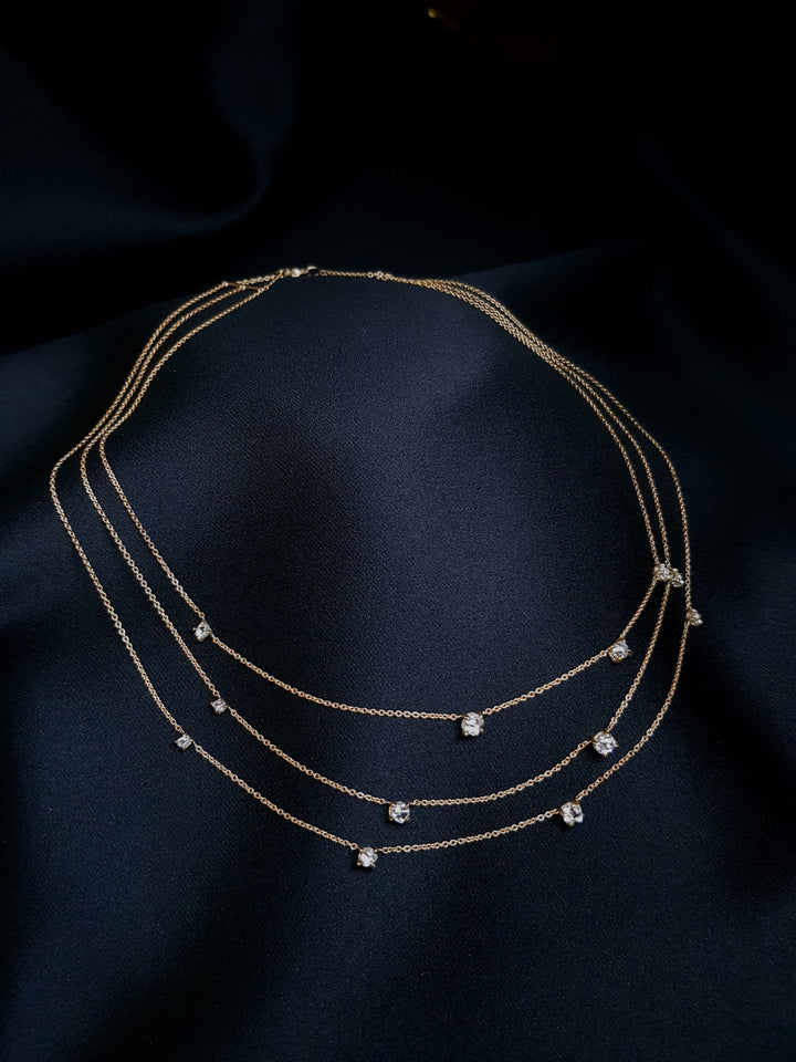 Star Night Rough Diamond Gold Necklace – 3.96 ct.