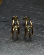 0.36 ct. - Rå Diamanter i Guldcreoler