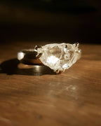 5.46 ct. - Forblændende Rå Dobbelt-krystal Diamantring