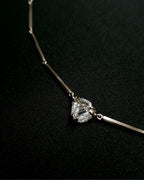 2.60 ct. Raw Diamond Pentagon Necklace