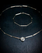 2.60 ct. Raw Diamond Pentagon Necklace