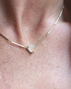 2.60 ct. Raw Diamond Pentagon Necklace
