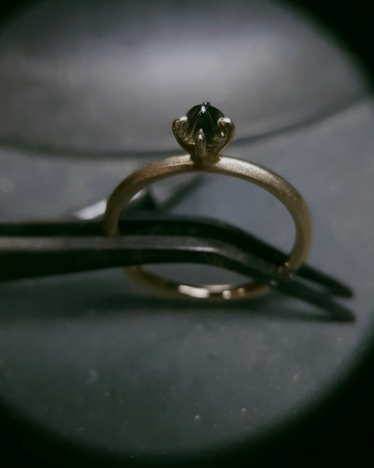 0.43 ct. - Fancy Colour Brown Soft Octahedron Gold Ring