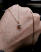 1.00 ct. Rå Diamant fra Botswana i Guldhalskæde