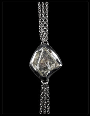 Unique Raw Diamond in White Gold – 3.43 ct.