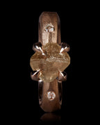 3.45 ct. -  Champagne Octahedron Diamond Rose Gold Ring