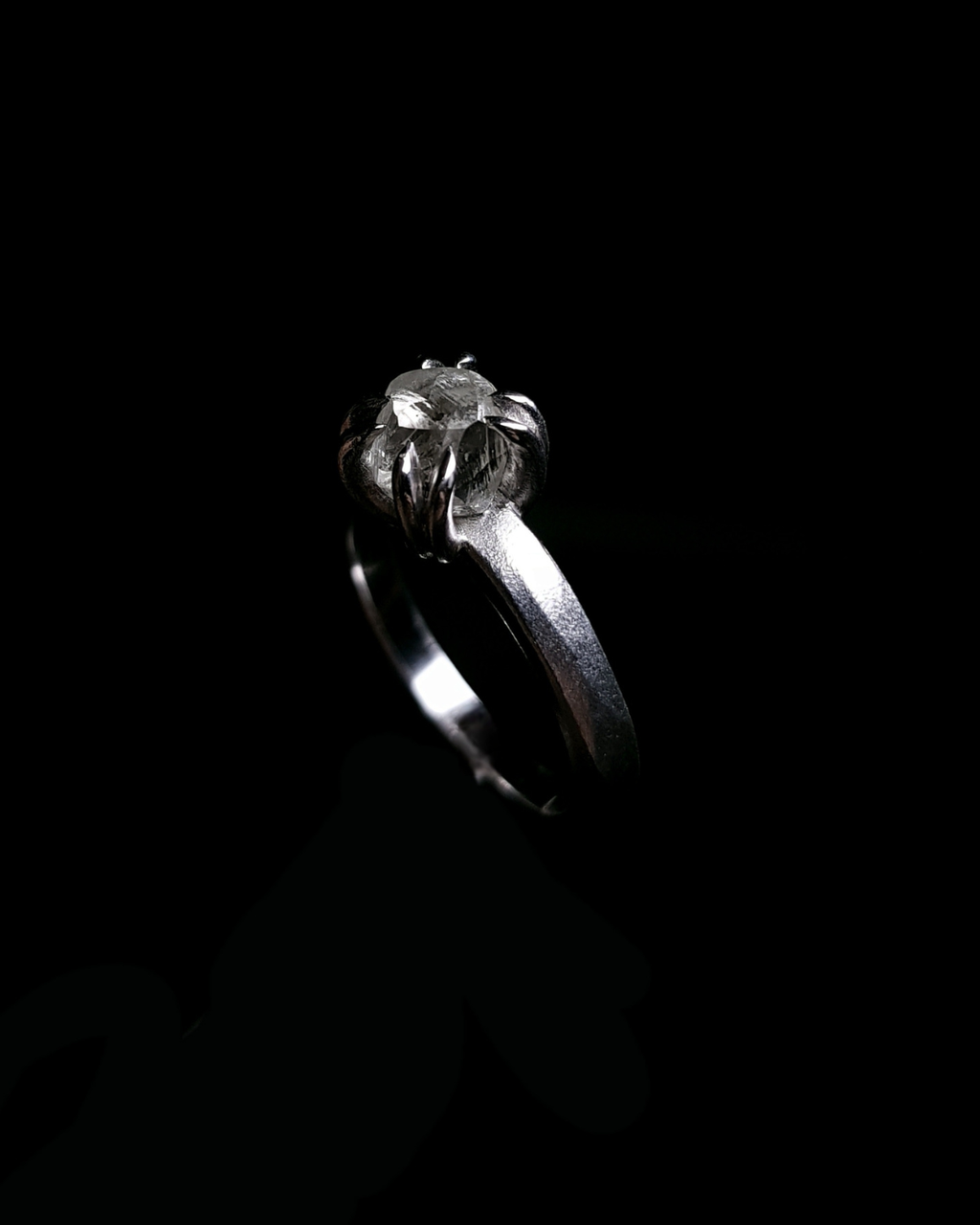 2.10 ct. – Rough Diamond White Gold Ring