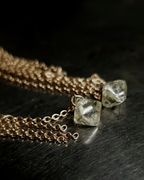 1.25 ct. - Vandfald Rå Diamanter Guld Øreringe