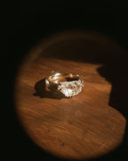 5.46 ct. - Forblændende Rå Dobbelt-krystal Diamantring
