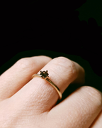 0.43 ct. - Fancy Colour Brown Soft Octahedron Gold Ring