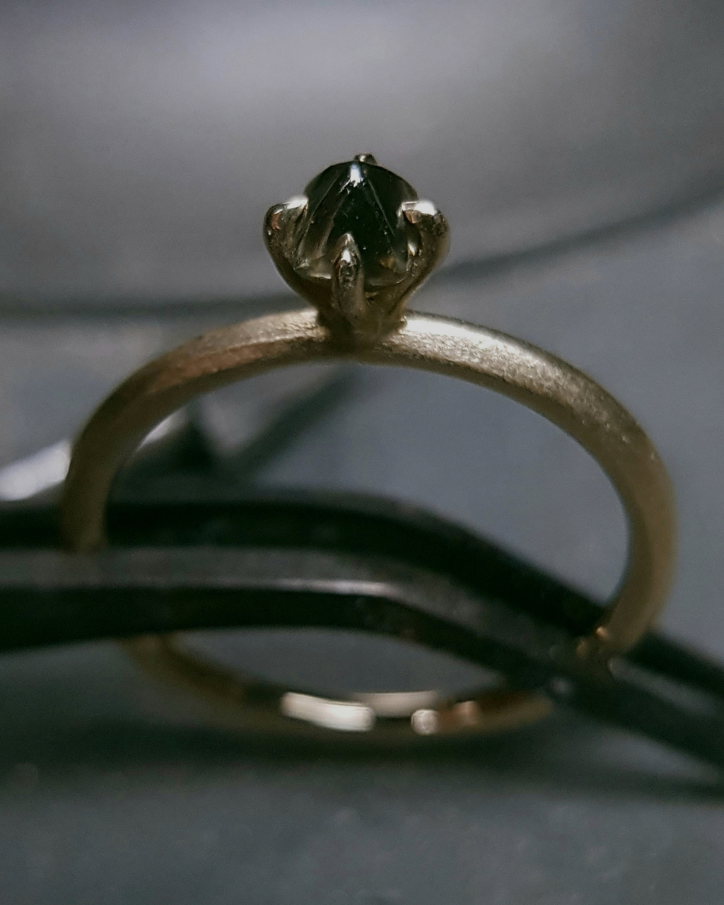 0.43 ct. - Fancy Colour Brown Soft Octahedron Gold Ring
