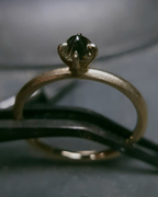0.43 ct. - Fancy Colour Brown Soft Octahedron Gold Ring