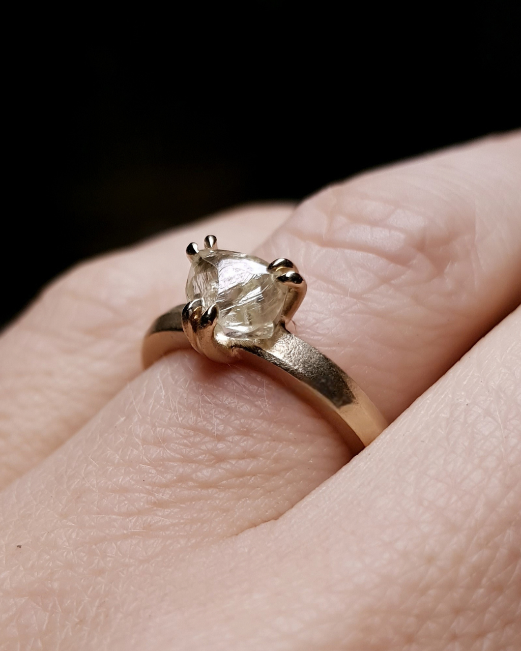 2.18 ct. - Eternal Sun Natural Rough Diamond Gold Ring