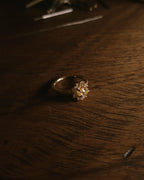 1.61 ct. - The Eternal Sun with Natural Raw Diamonds in Gold Ring