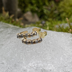 Raw Diamond Gold Creoles – 1.64 ct.