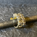 Raw Diamond Gold Creoles – 1.64 ct.
