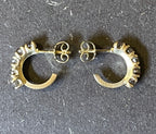 Raw Diamond Gold Creoles – 1.64 ct.