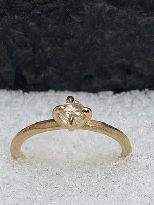 Classic Gold Ring with Raw Diamond – 0.41 ct.