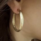 Voluminous Handcrafted Gold Creoles