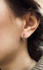 Raw Diamond Gold Creoles – 1.64 ct.