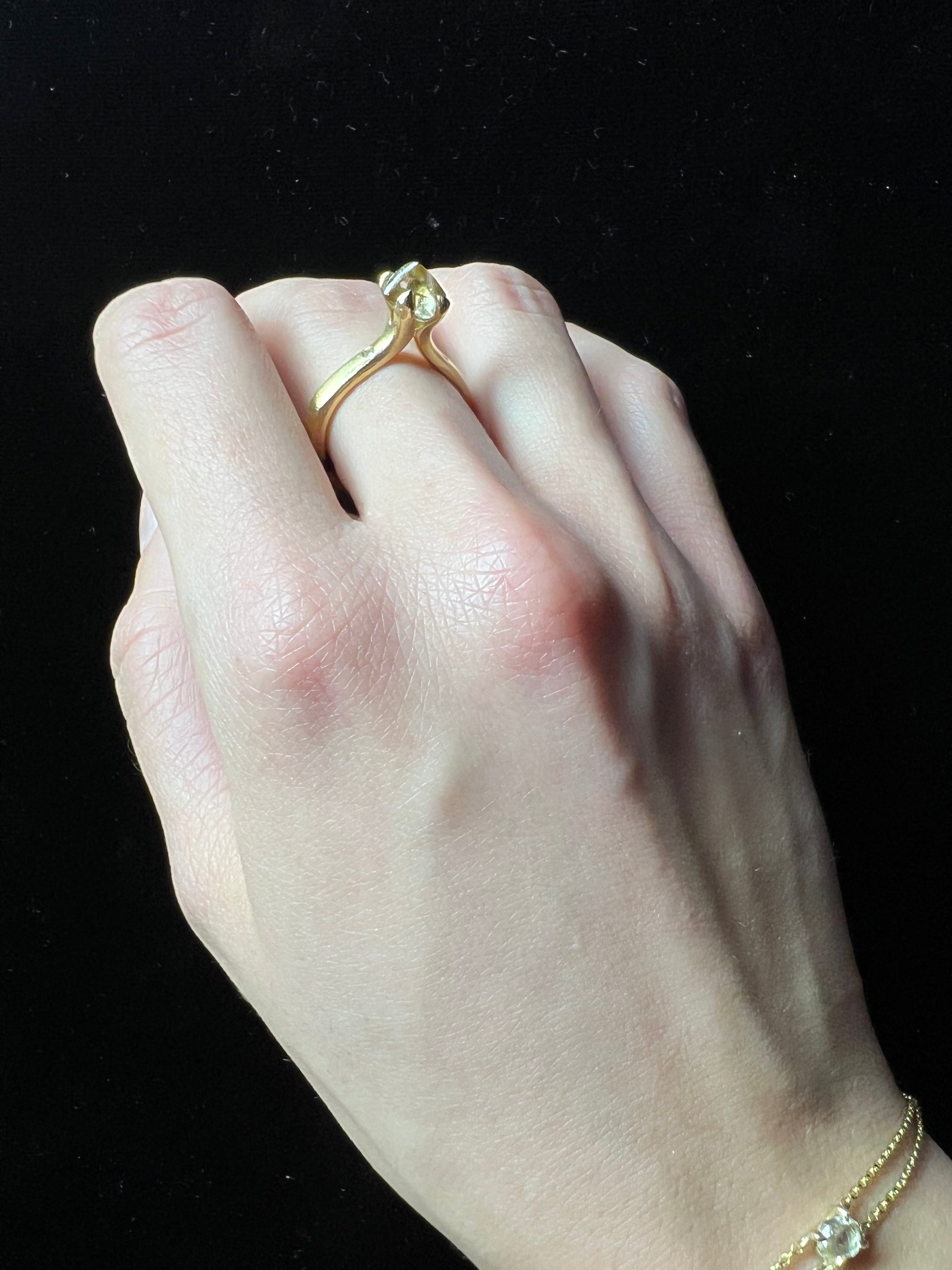 Warm Wild Gold Princess Ring - 1.55 ct.