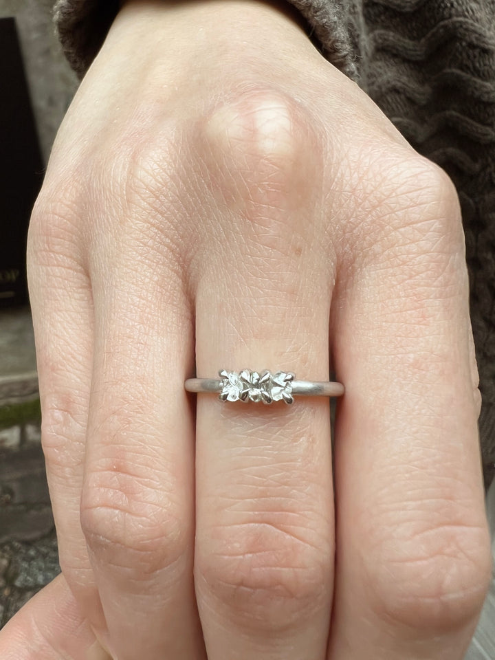 Copenhagen July Rough Diamond White Gold Ring - 0.42 ct.