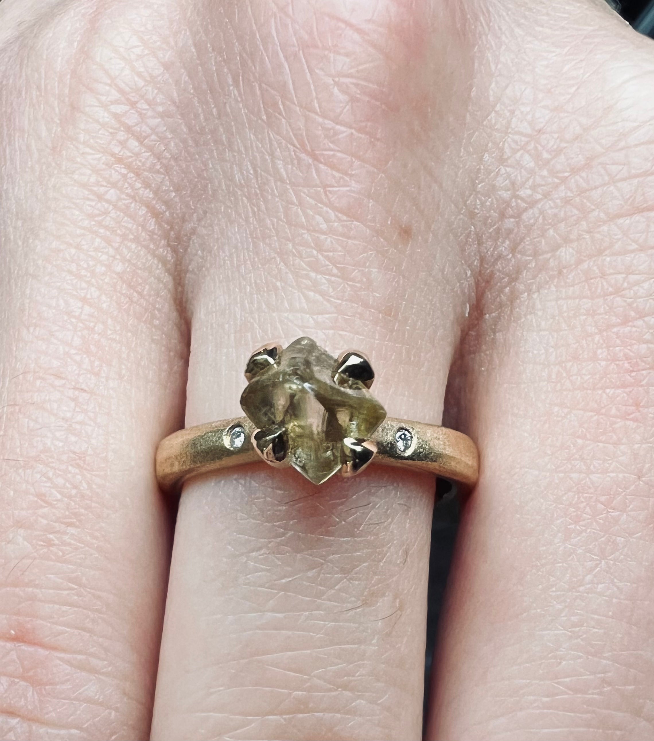 Warm Wild Gold Princess Ring - 1.55 ct.