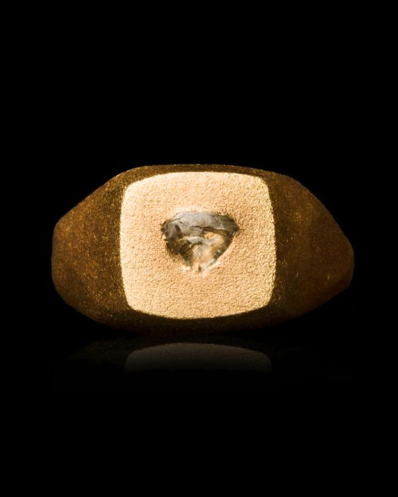 0.39 ct. - Rå Diamant Signetring