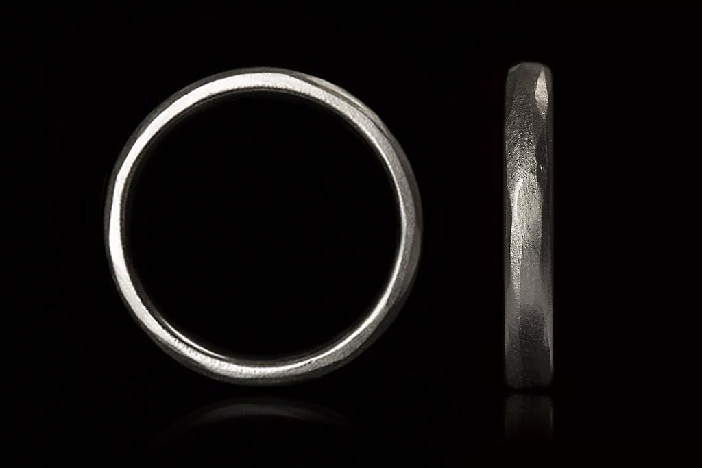 Handcrafted Platinum Wedding Band - 3,5 mm