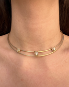 5.49 ct. - Unik Rå Diamant Guldchoker
