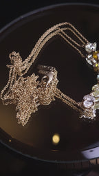 10th Anniversary Rough Diamond Gold Necklace Showpiece – 7.38 ct.